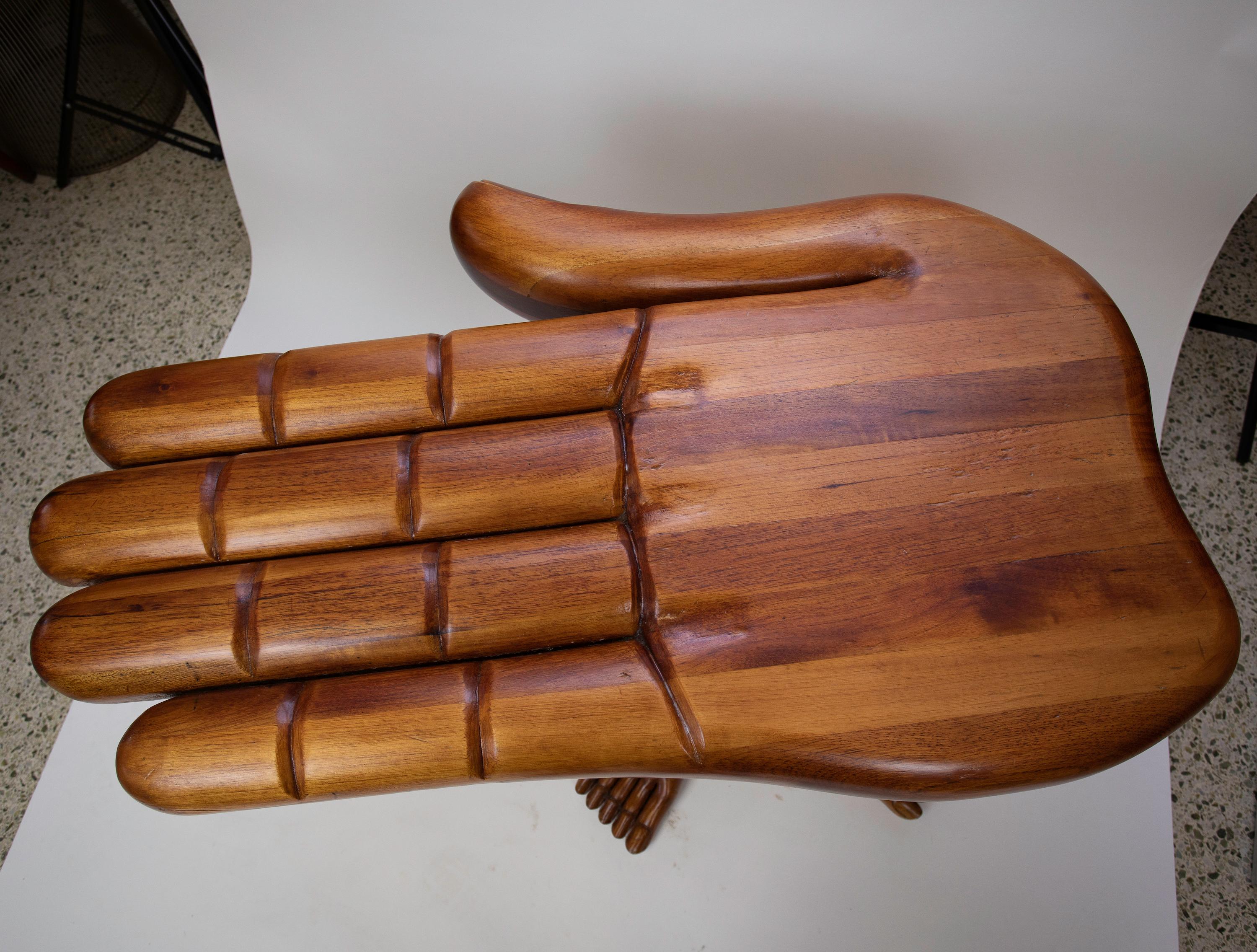 Pedro Friedeberg Hand-Foot Table In Good Condition For Sale In West Palm Beach, FL