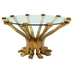 Vintage Pedro Friedeberg Hands & Feet Table.  Gold Leaf.  Original and Rare