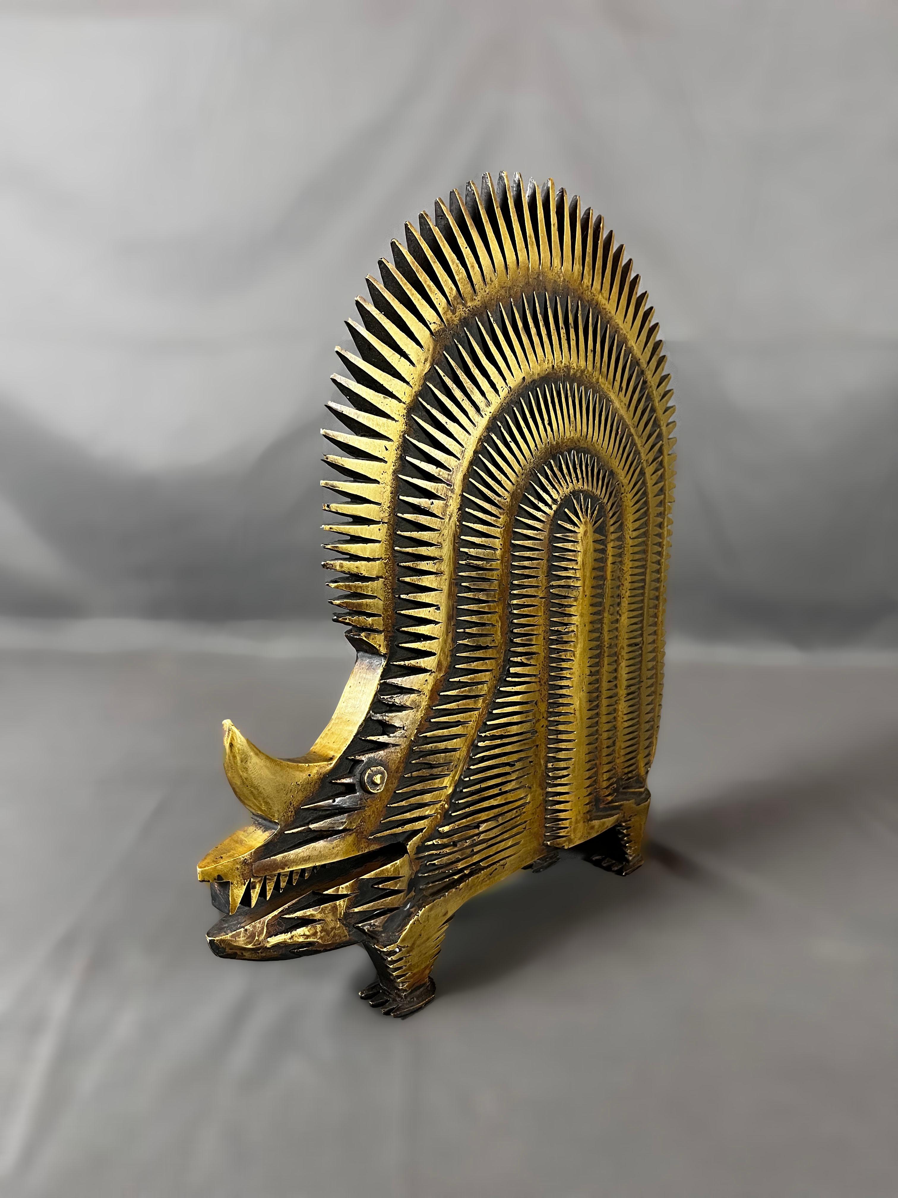 Pedro Friedeberg Escultura de Bronce Erizo Posmoderno en venta