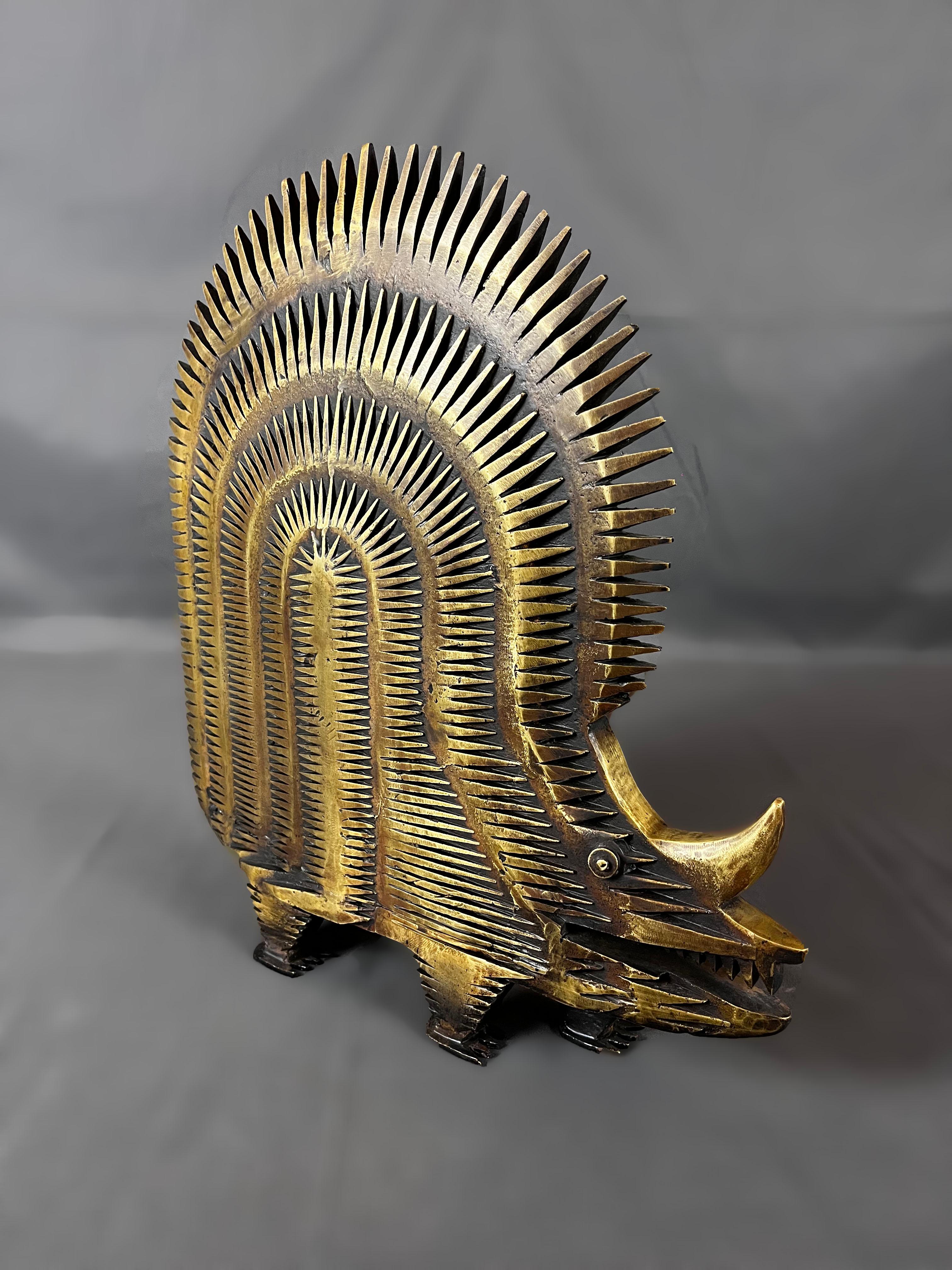 Pedro Friedeberg Escultura de Bronce Erizo Mexicano en venta