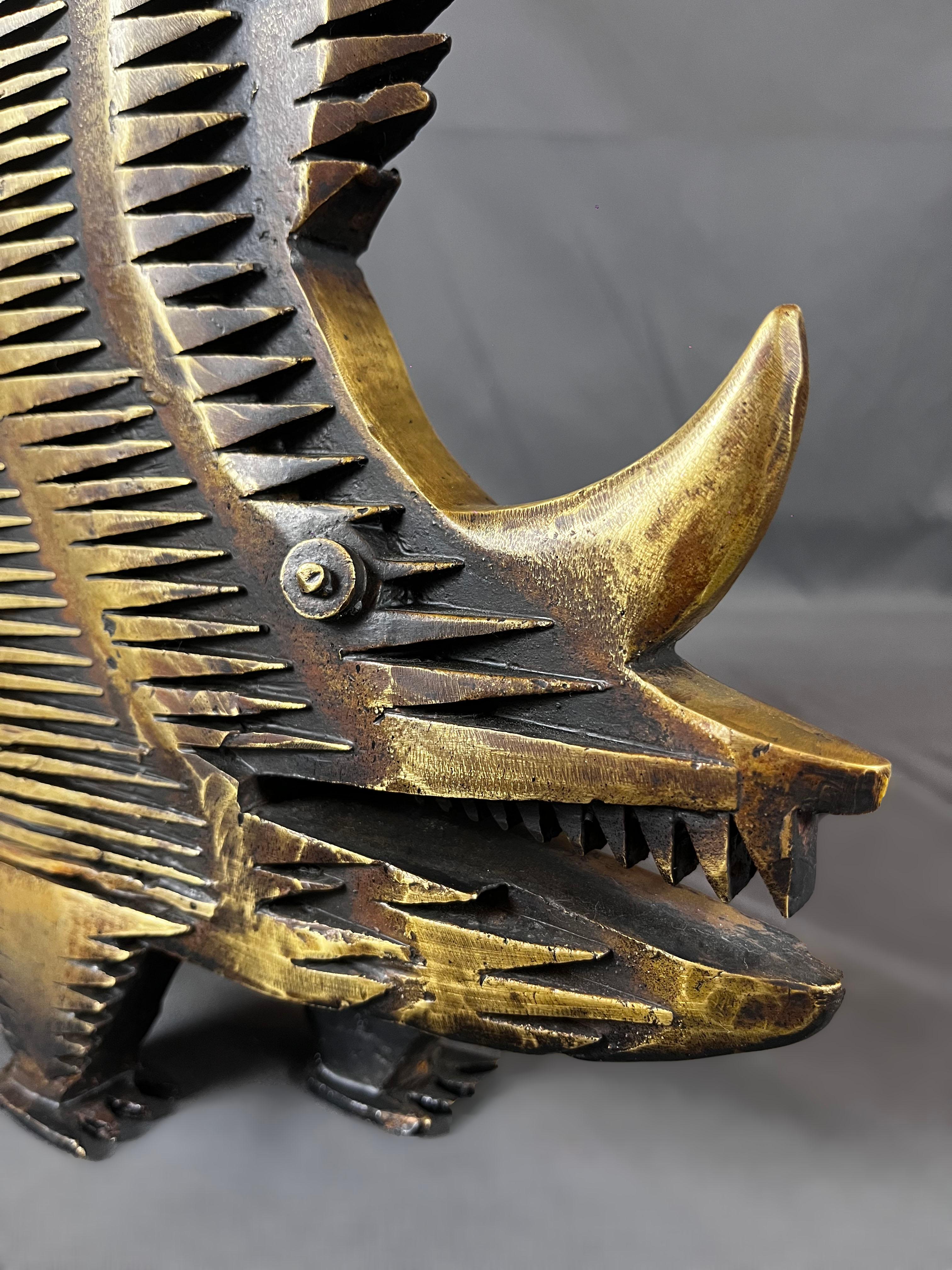 Pedro Friedeberg Escultura de Bronce Erizo Vaciado en venta