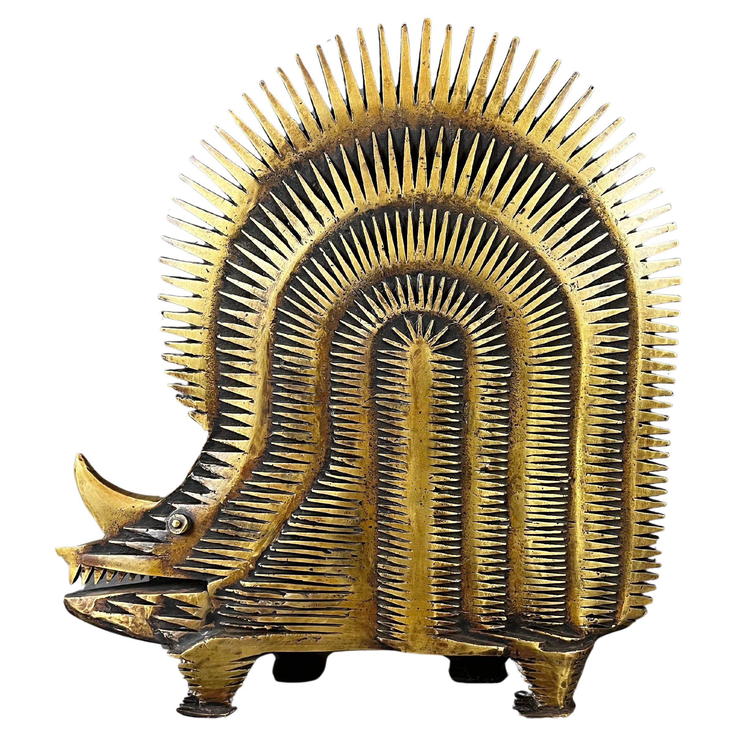 Pedro Friedeberg Escultura de Bronce Erizo en venta