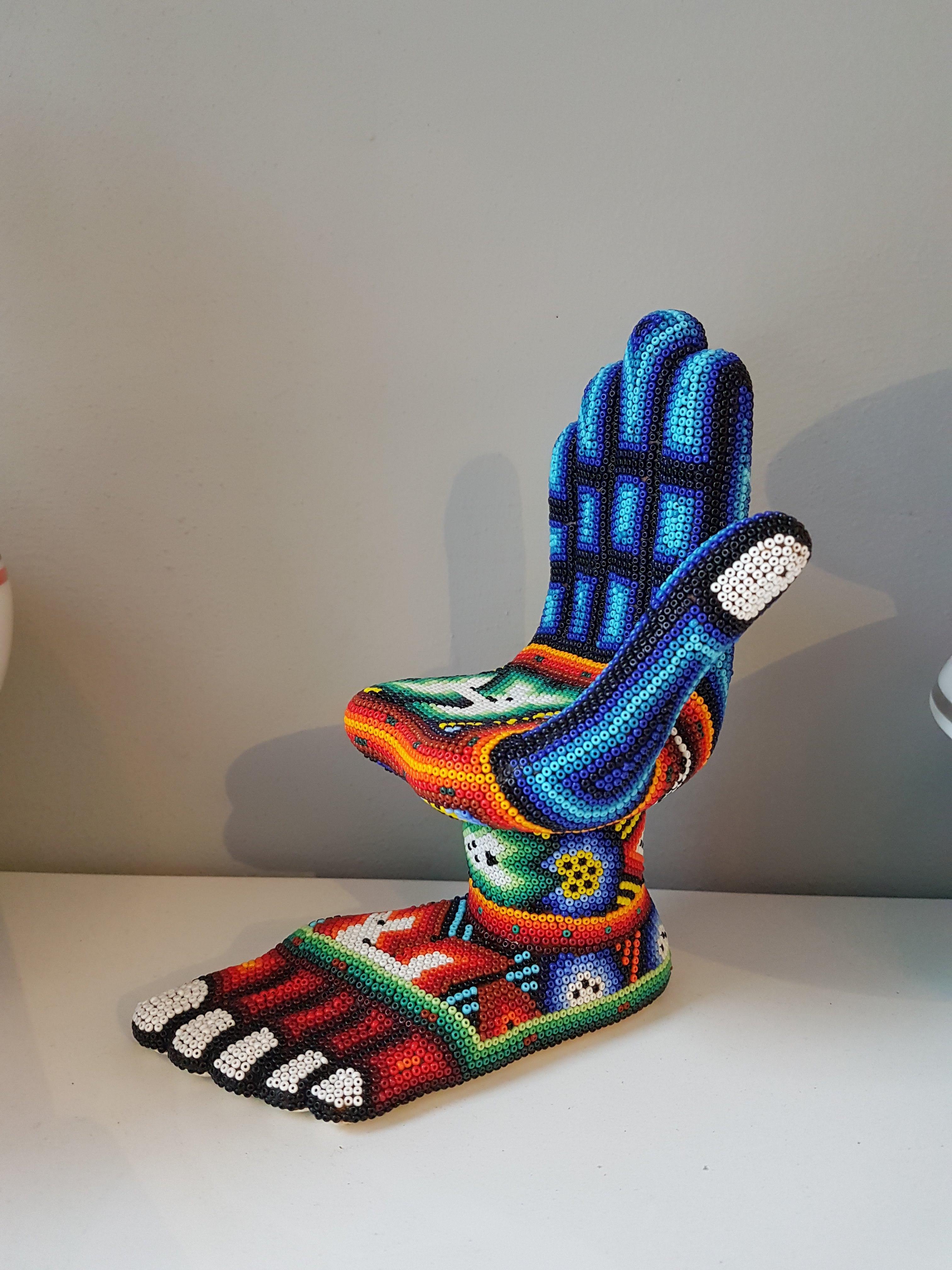 Pedro Friedeberg Huichol Beads Hand Feet (Postmoderne)
