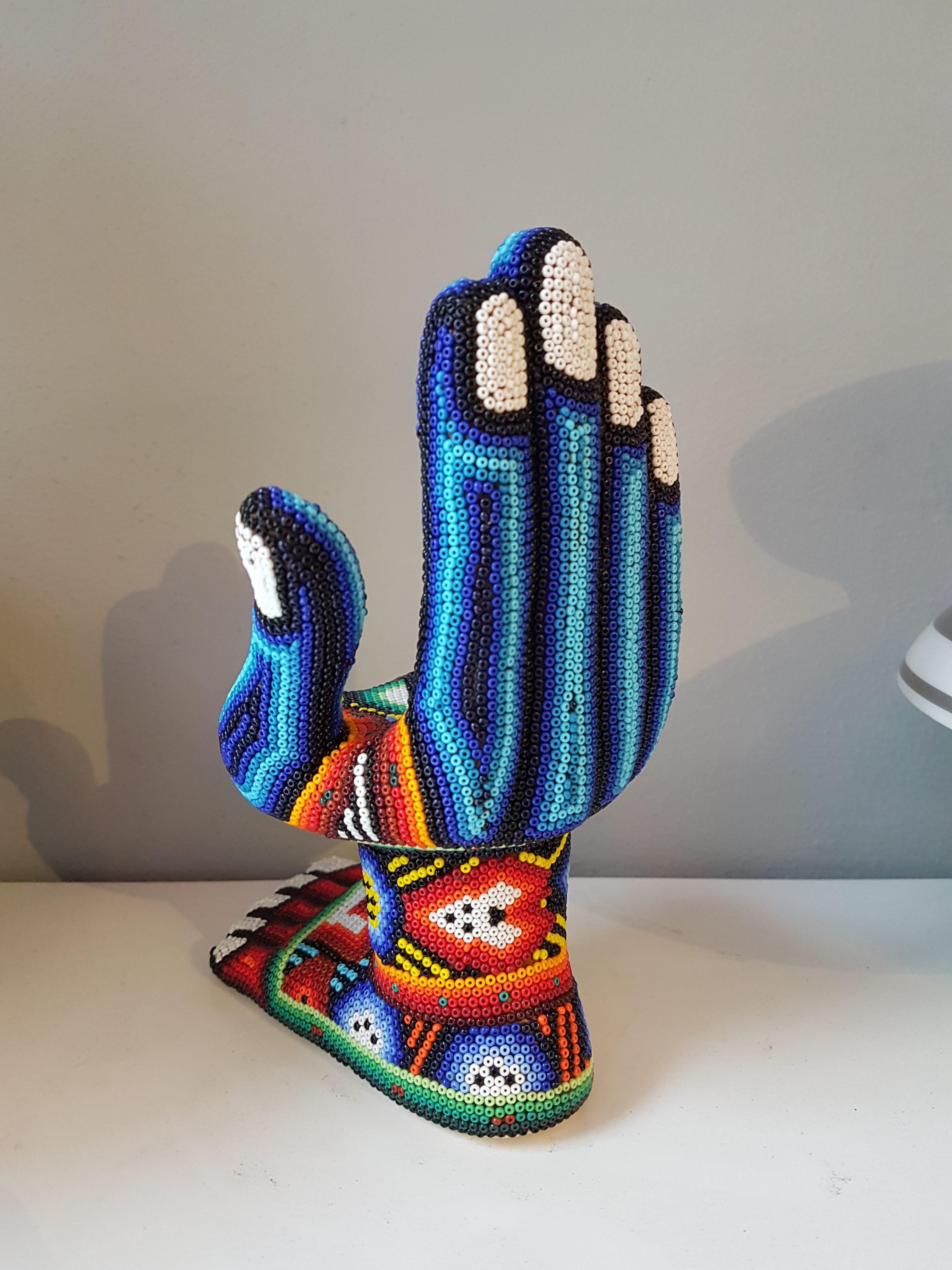 Pedro Friedeberg Huichol Beads Hand Feet In Excellent Condition In Mexico City, MX