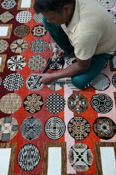 Pedro Friedeberg - Limited Edition Artist Hand-knotted Wool and Silk Rug 6' x 4'