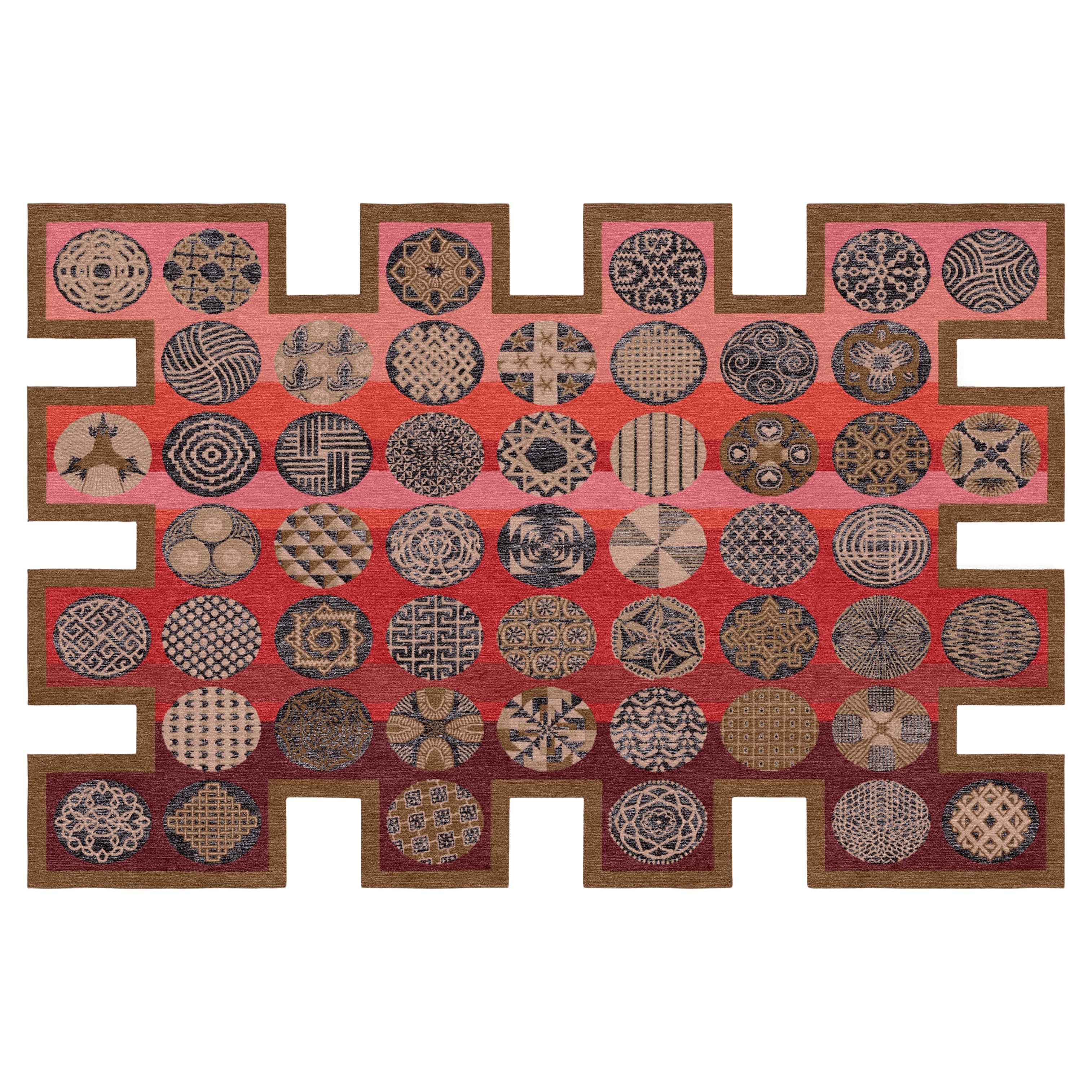 Pedro Friedeberg - Limitierte Auflage Künstler handgeknüpft Wolle und Seide Teppich 6' x 4'