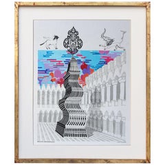 Pedro Friedeberg Pittura Obelisco Irresponsabile