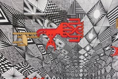 "Four Acrobats in Six Positions" Geometric Surrealist Print Edition 1 of 50