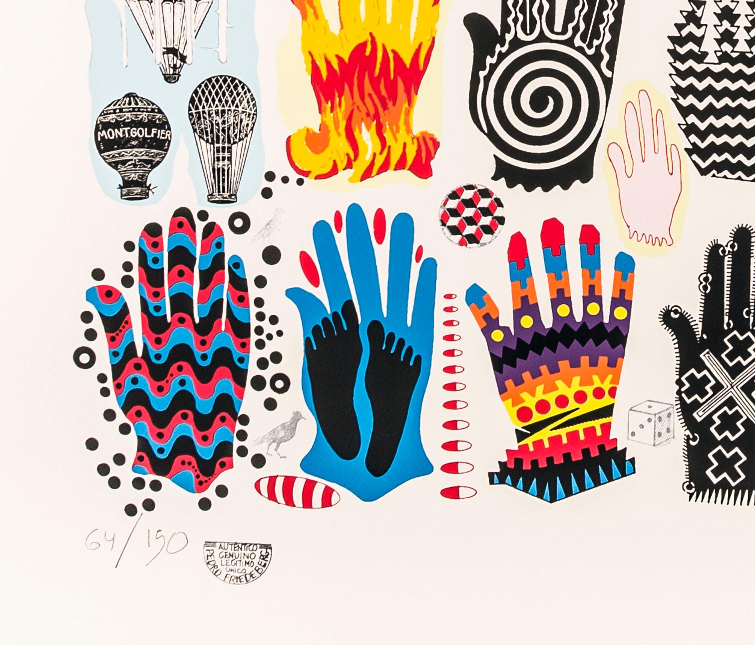 40 Manos Más Una - Print by Pedro Friedeberg