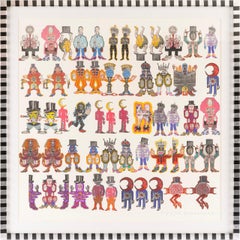 "55 Inocentes" contemporary surrealist figures and characters print 