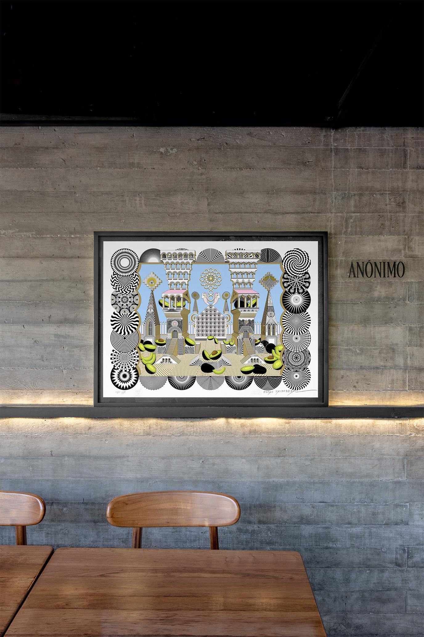 A Sunday in Avocadoland - Print by Pedro Friedeberg