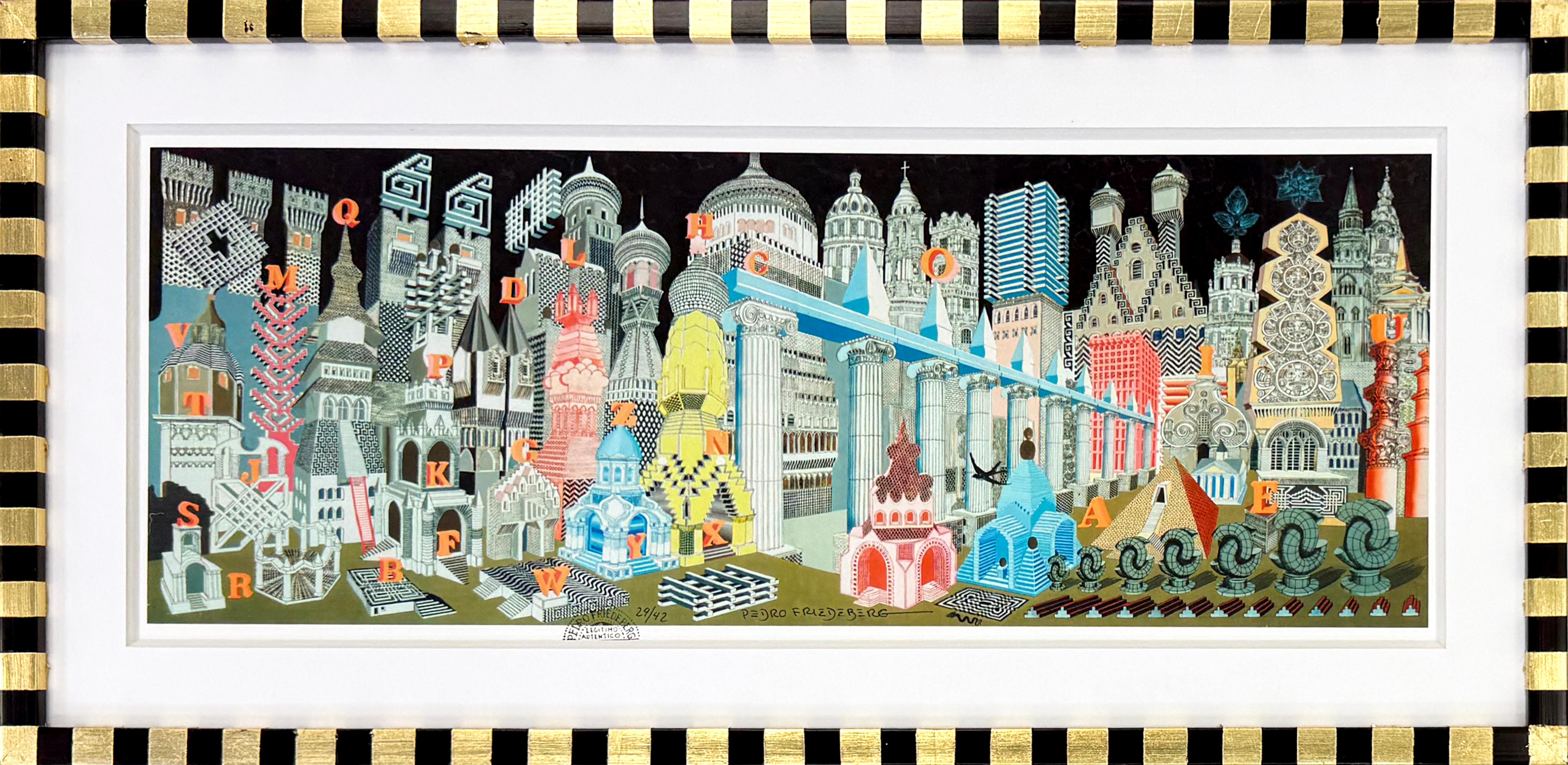 Arquitectura Alfabetizada (custom framed, hand signed serigraph)