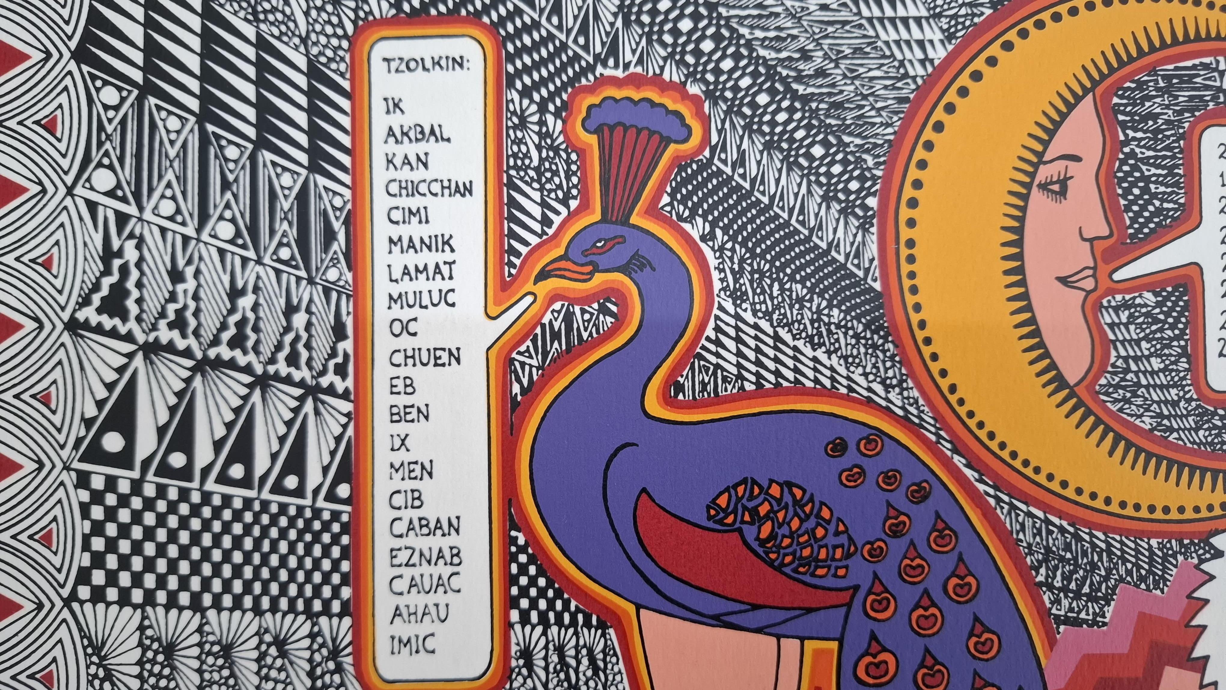Calendario Maya II - Surrealist Print by Pedro Friedeberg