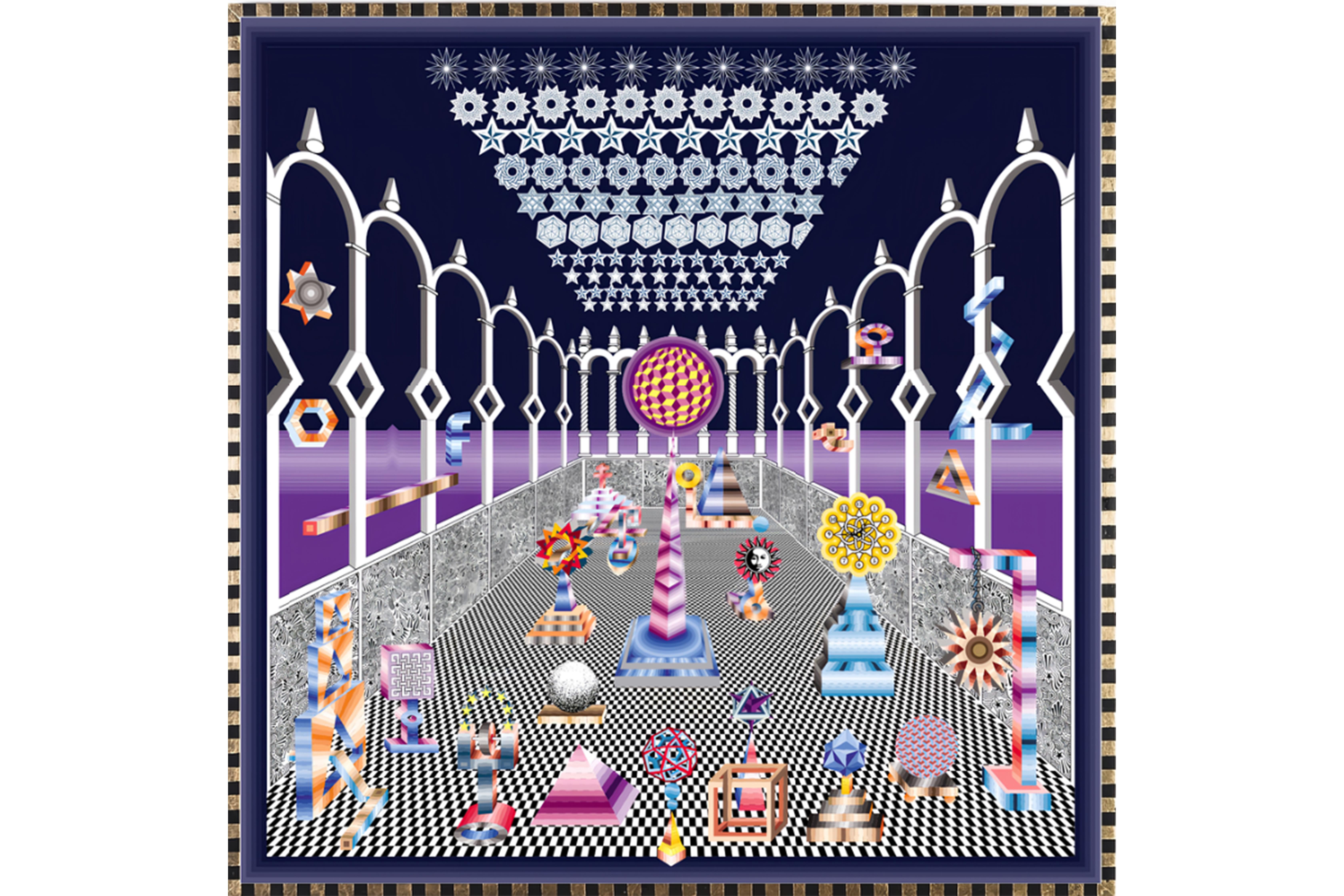 Pedro Friedeberg Abstract Print - Ceremonia del cacao Melquizedek