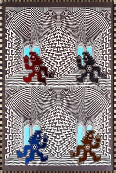 Cheers, Madman, Screen Print, 87x67cm, Mexican Surrealist Style, 2024