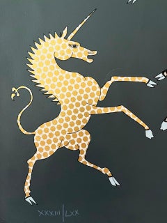 Chromaticorns II, Impresión, 80x80 cm, Unicornios surrealistas mexicanos, 2020