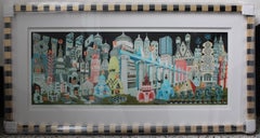 CIUDAD ALFABETIZADA Giclée Druck, Surrealistischer Stil, Gerahmt, Signiert