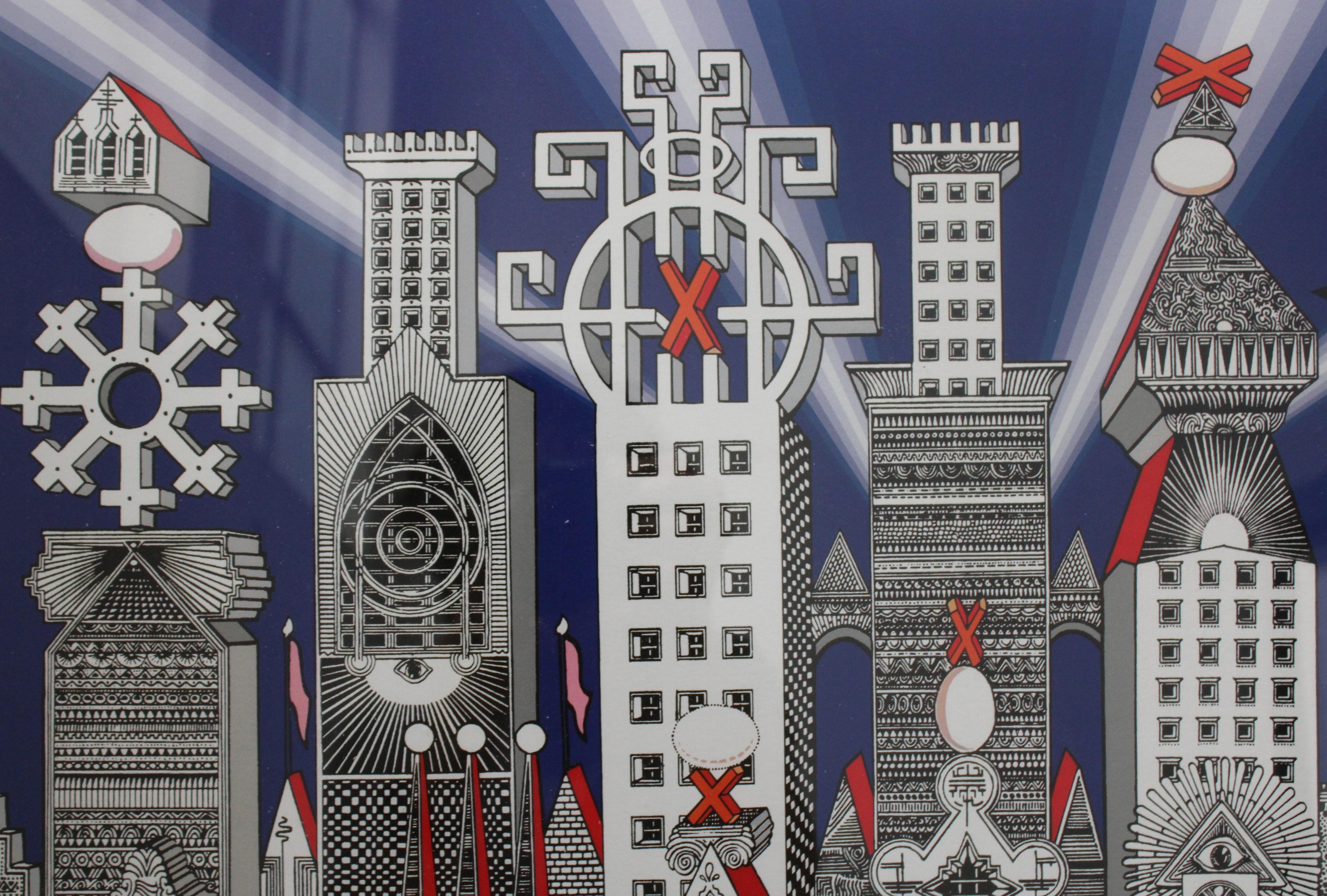 Ciudad de Medio Millón y 25 Huevos Duros - Print de Pedro Friedeberg