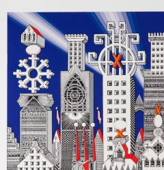 "Ciudad de un millón" contemporary neobarroque arquitecture city blue landscape