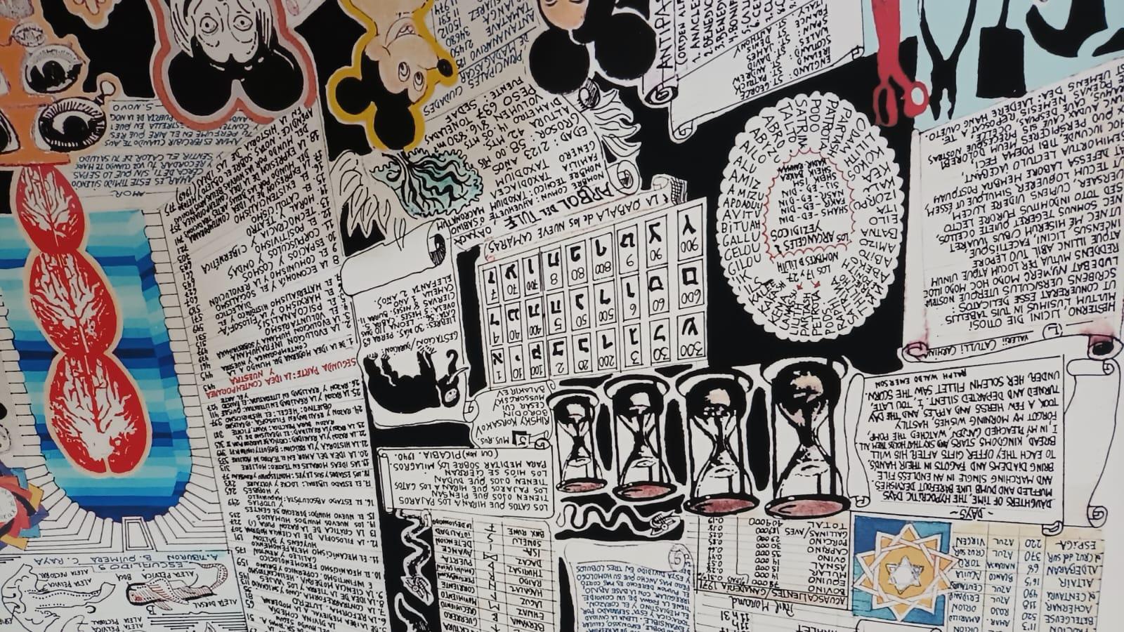 Códice Miguelito III - Beige Figurative Print by Pedro Friedeberg