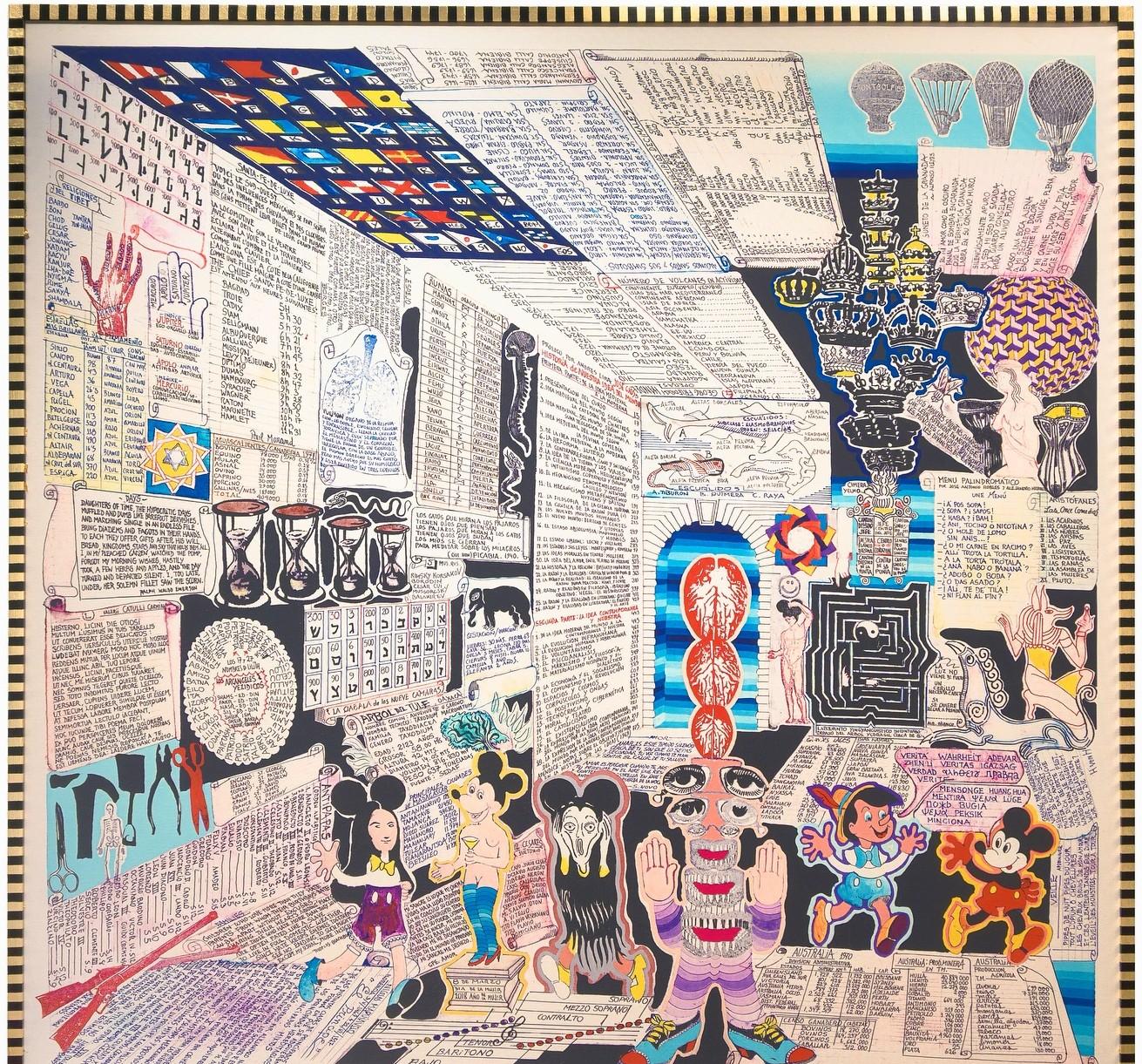 Pedro Friedeberg Figurative Print – Códice Miguelito III