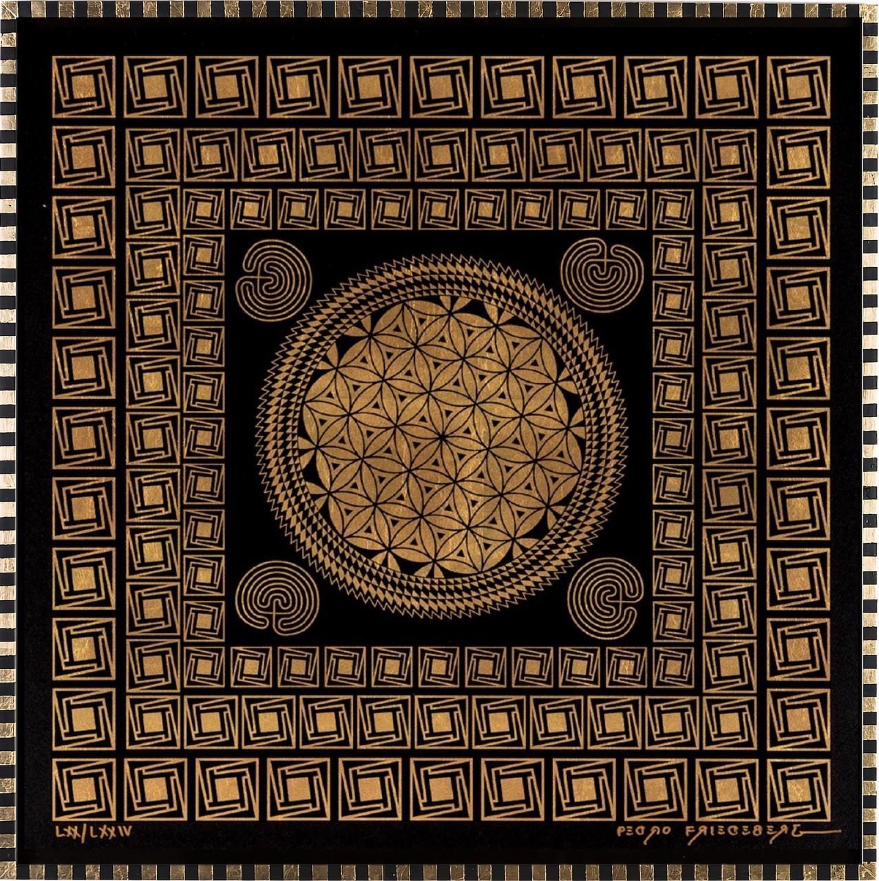 Pedro Friedeberg Abstract Print - Flor de la Vida