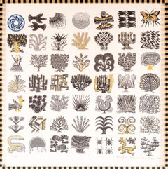 "Jardín Botánico" graphic, nature, pattern, geometric