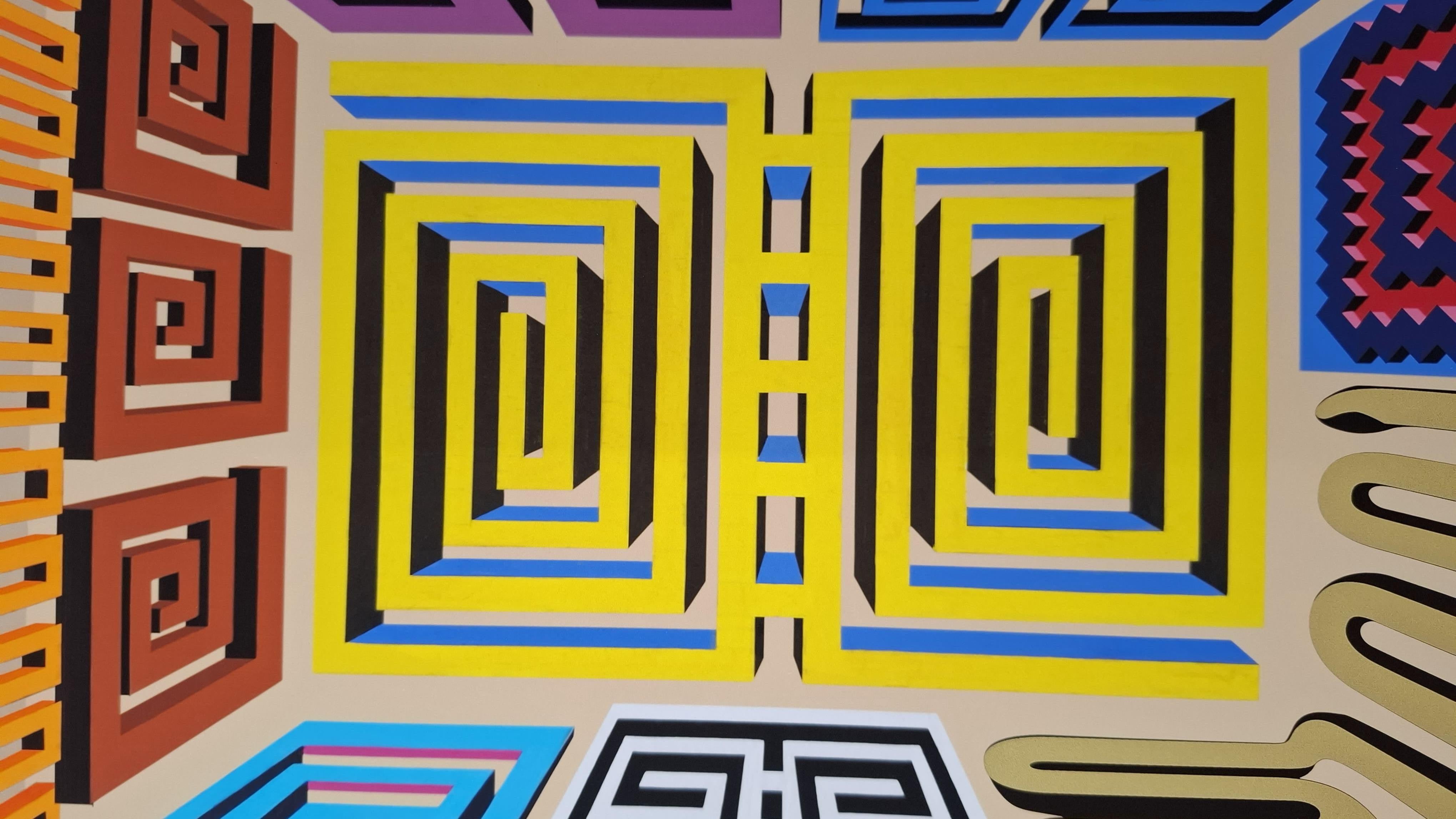 Laberinto Serpentino - Abstract Geometric Print by Pedro Friedeberg