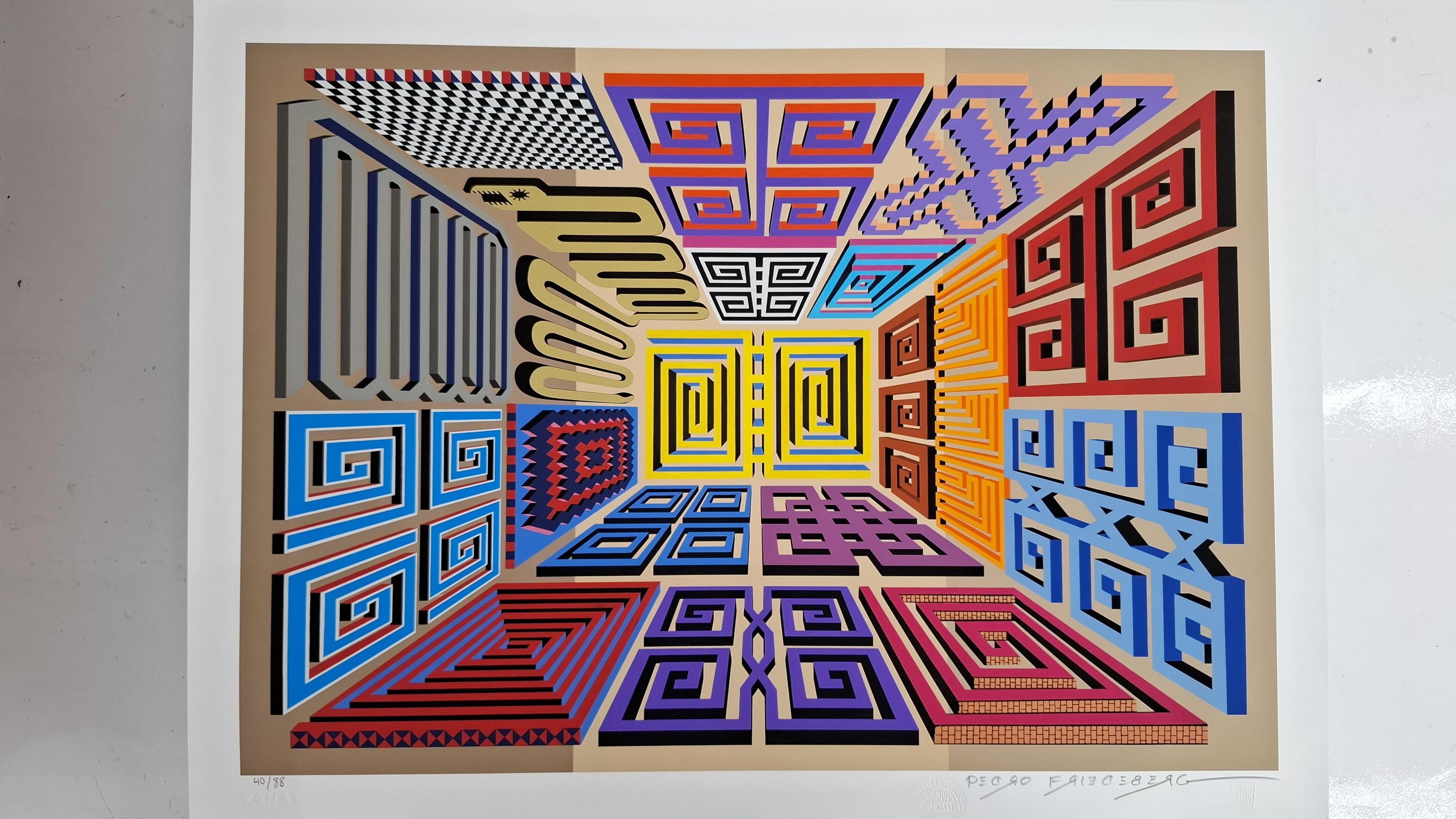 Laberinto Serpentino is a striking and enigmatic work that invites the viewer into a dreamlike maze of fluid motion and layered symbolism. Rich in texture and depth, this piece evokes a sense of both chaos and harmony, balancing bold gestures with