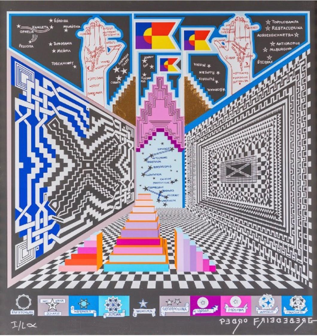 Abstract Print de Pedro Friedeberg - Obsearvatorio Planetokirómano