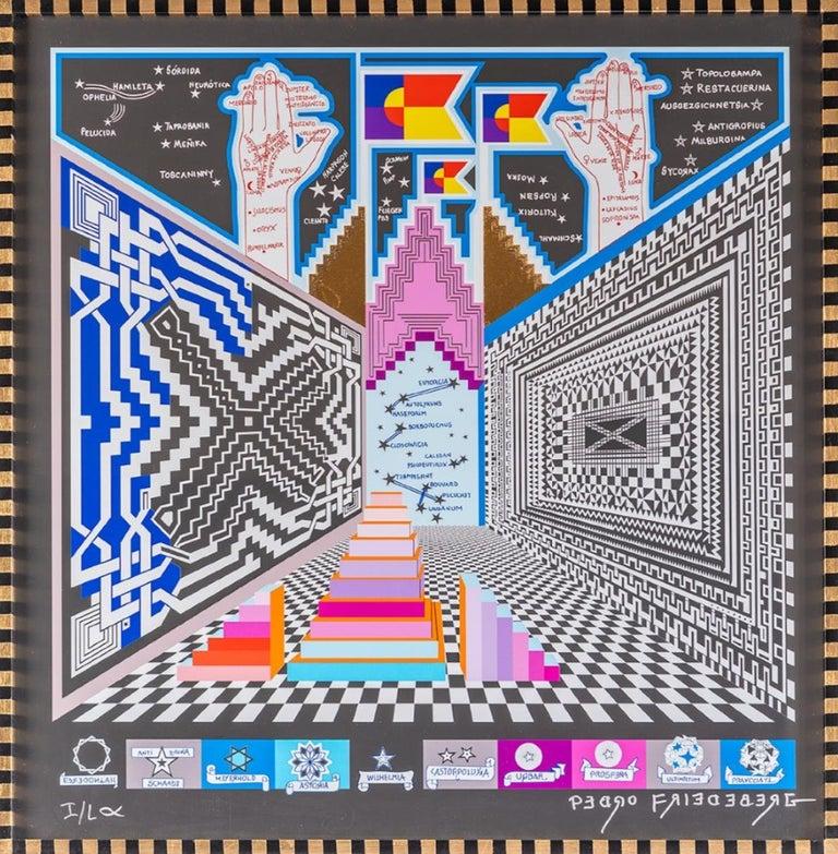 "Observatorio planetokirómano" surrealist, mexican, contemporary, colorful