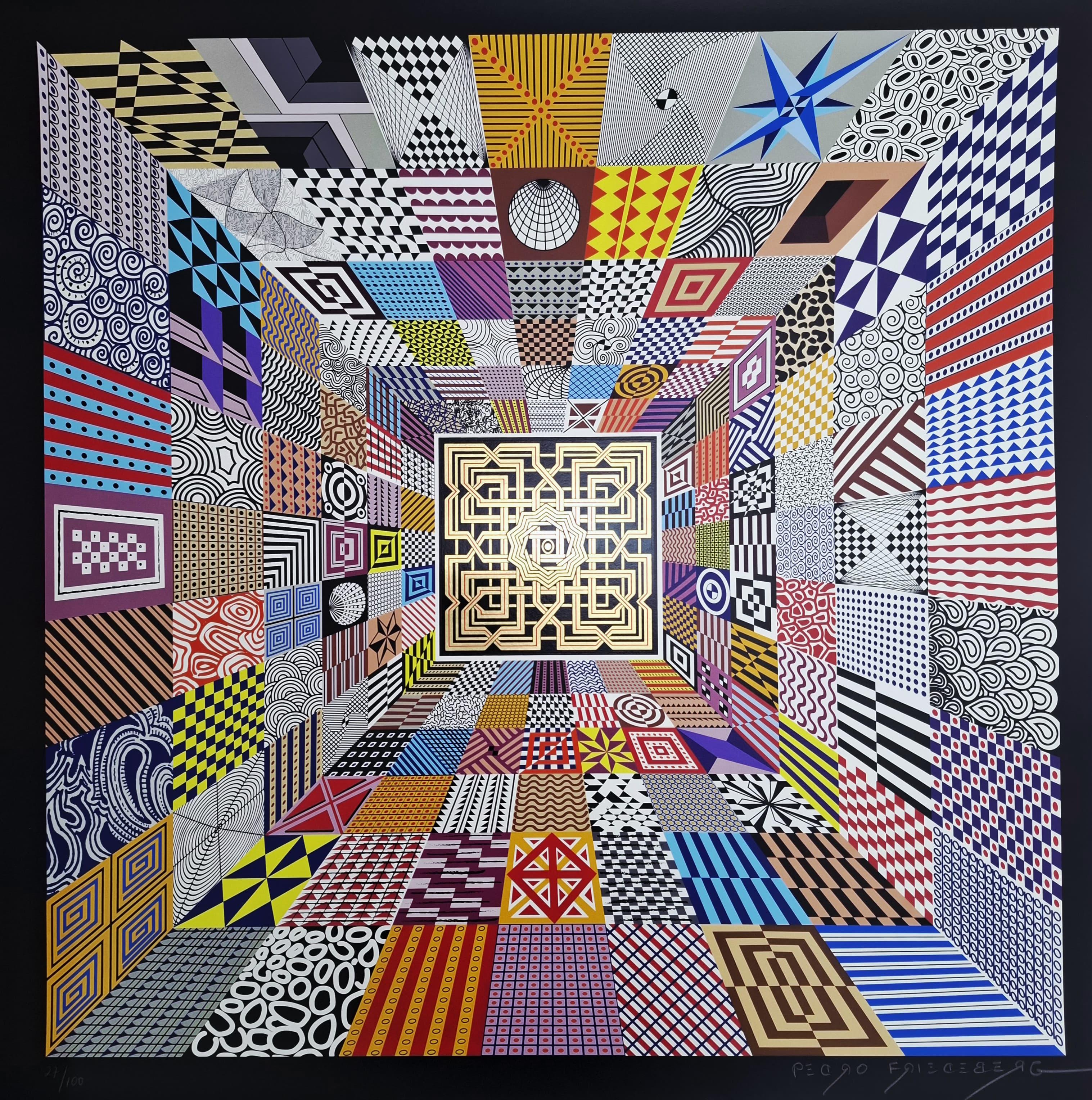 Abstract Print Pedro Friedeberg - Portales Multidimensionnelles