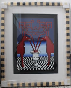 SALUDCITA Y PROVECHITO Sérigraphie, style surréaliste, encadrée, signée