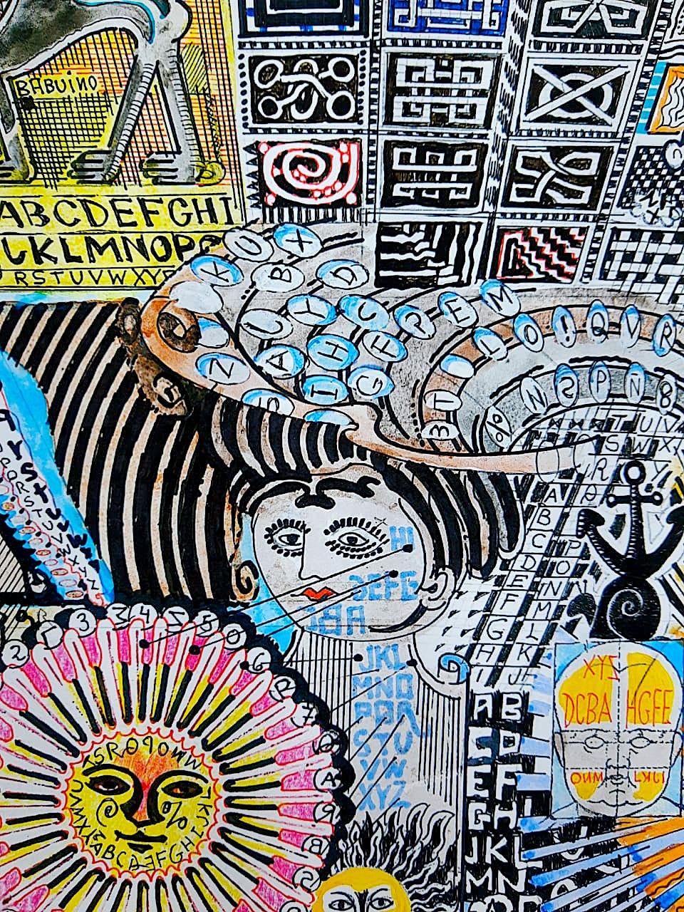Secret Alphabets II - Print by Pedro Friedeberg