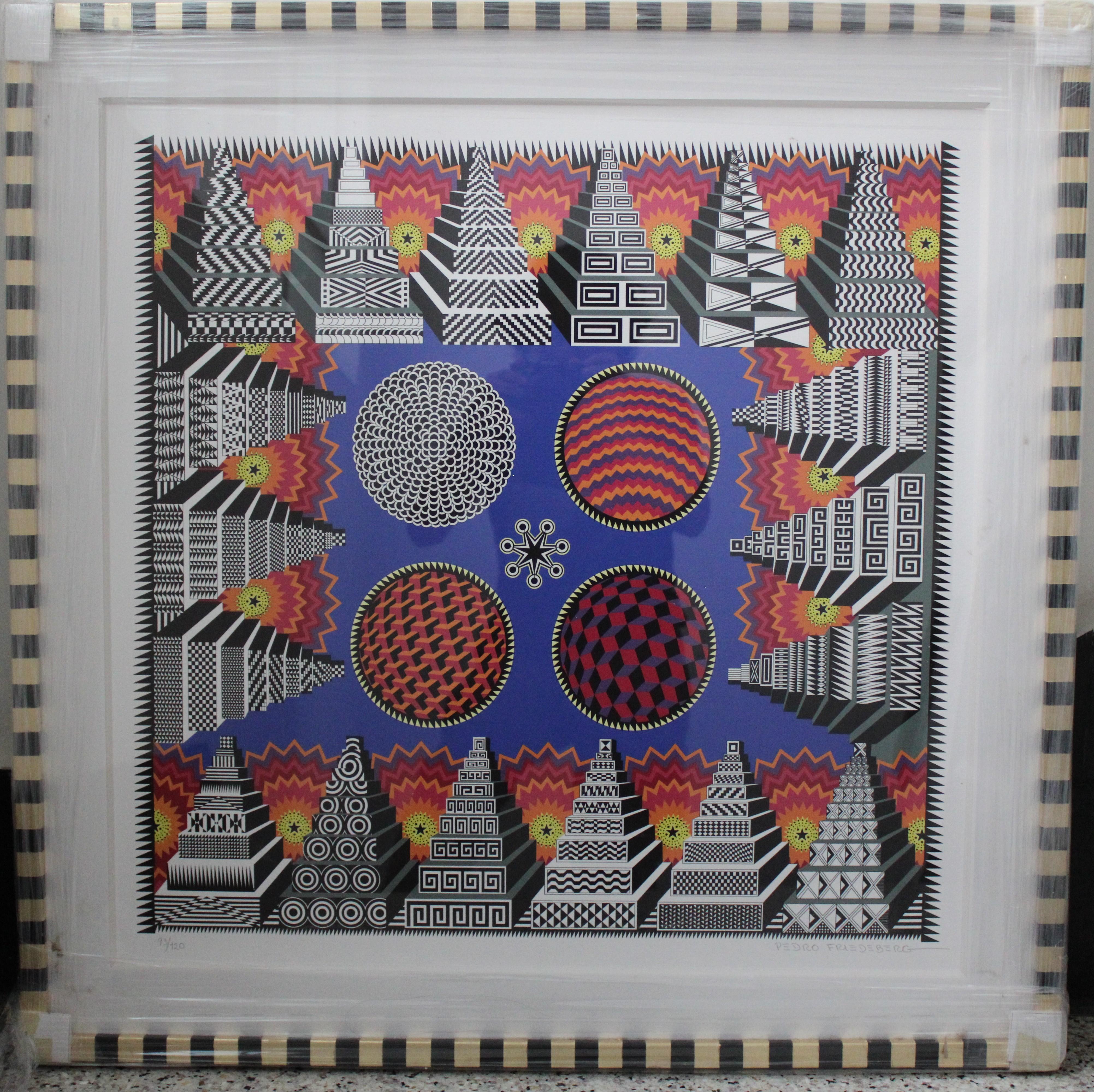 Pedro Friedeberg Figurative Print - Soles de Ninive, Tehuancanización