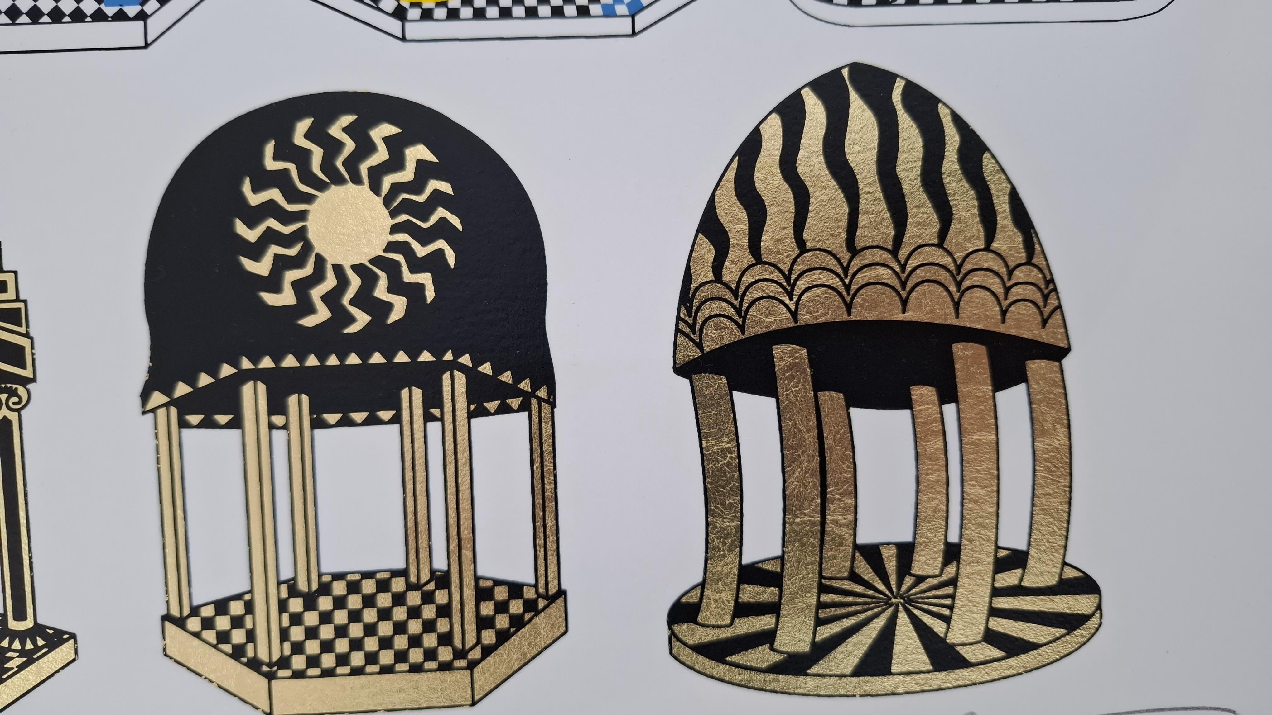 Les temples de l'amitié - Print de Pedro Friedeberg
