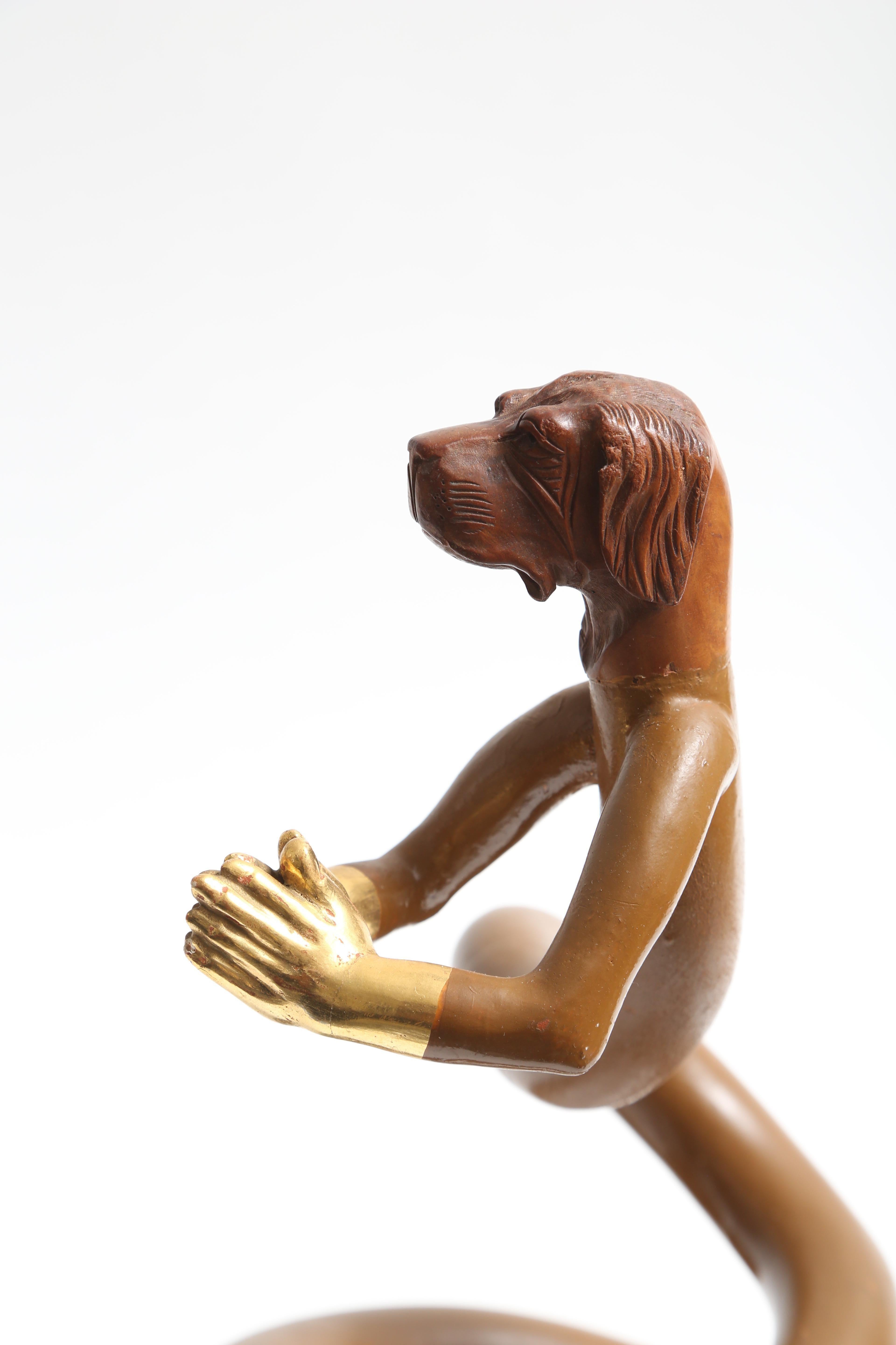 Wood Pedro Friedeberg Sculpture Closed Hands For Sale
