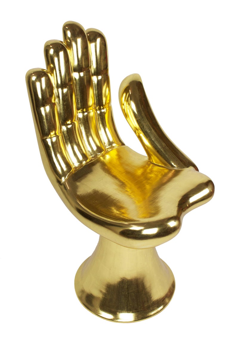 Pedro Friedeberg - Gold Hand Chair For Sale at 1stDibs