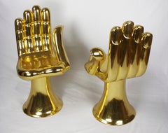 Pair of Gold Hand Chairs