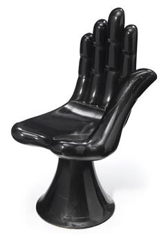 Retro Pair of Hand Chairs in black