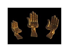 Pedro Friedeberg 3 Original Hand Foot Chair Sculpture Authentic Painting Signed