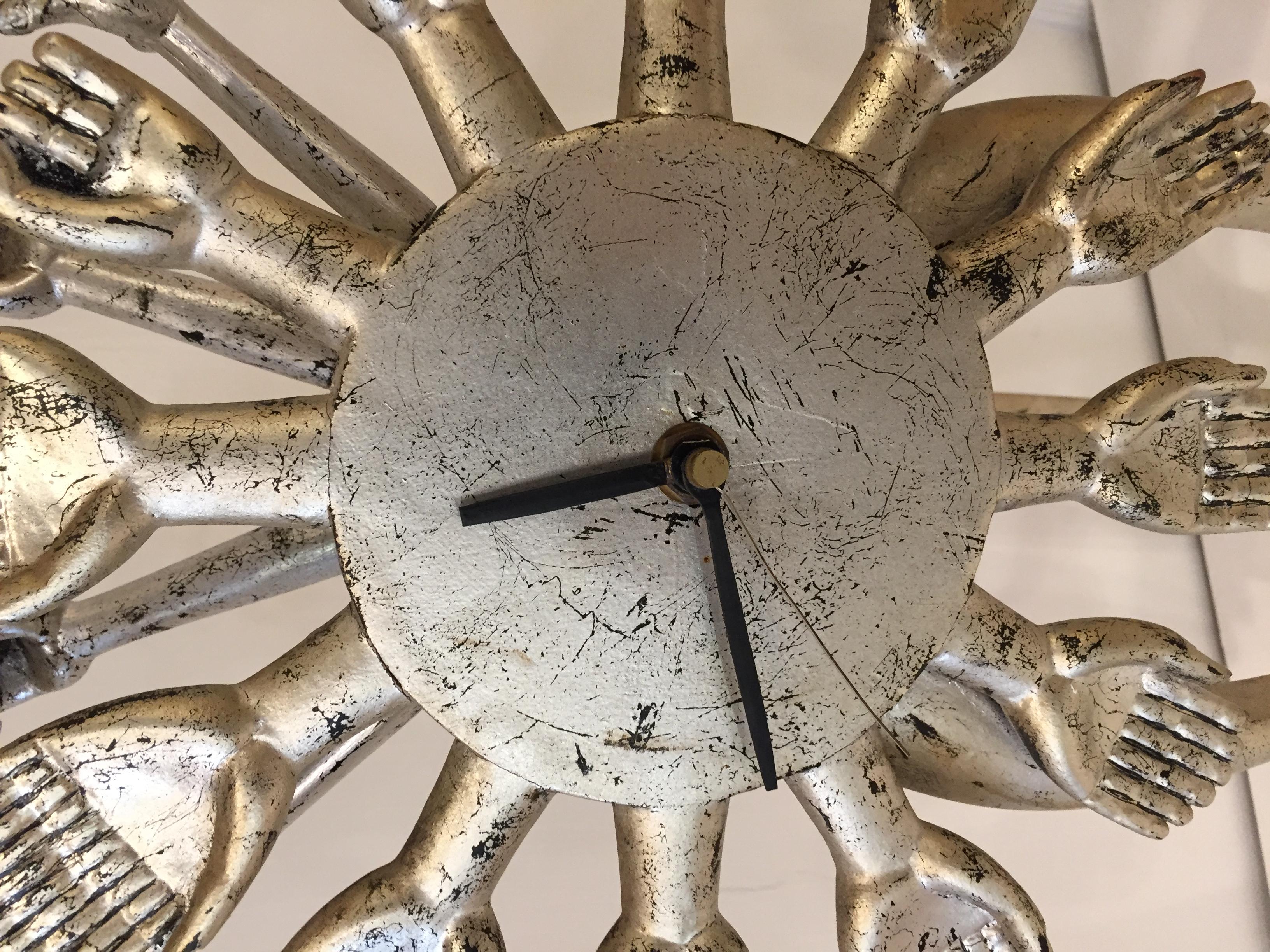 Pedro Friedeberg Silber vergoldete Vintage-Handuhr im Zustand „Gut“ im Angebot in Westport, CT