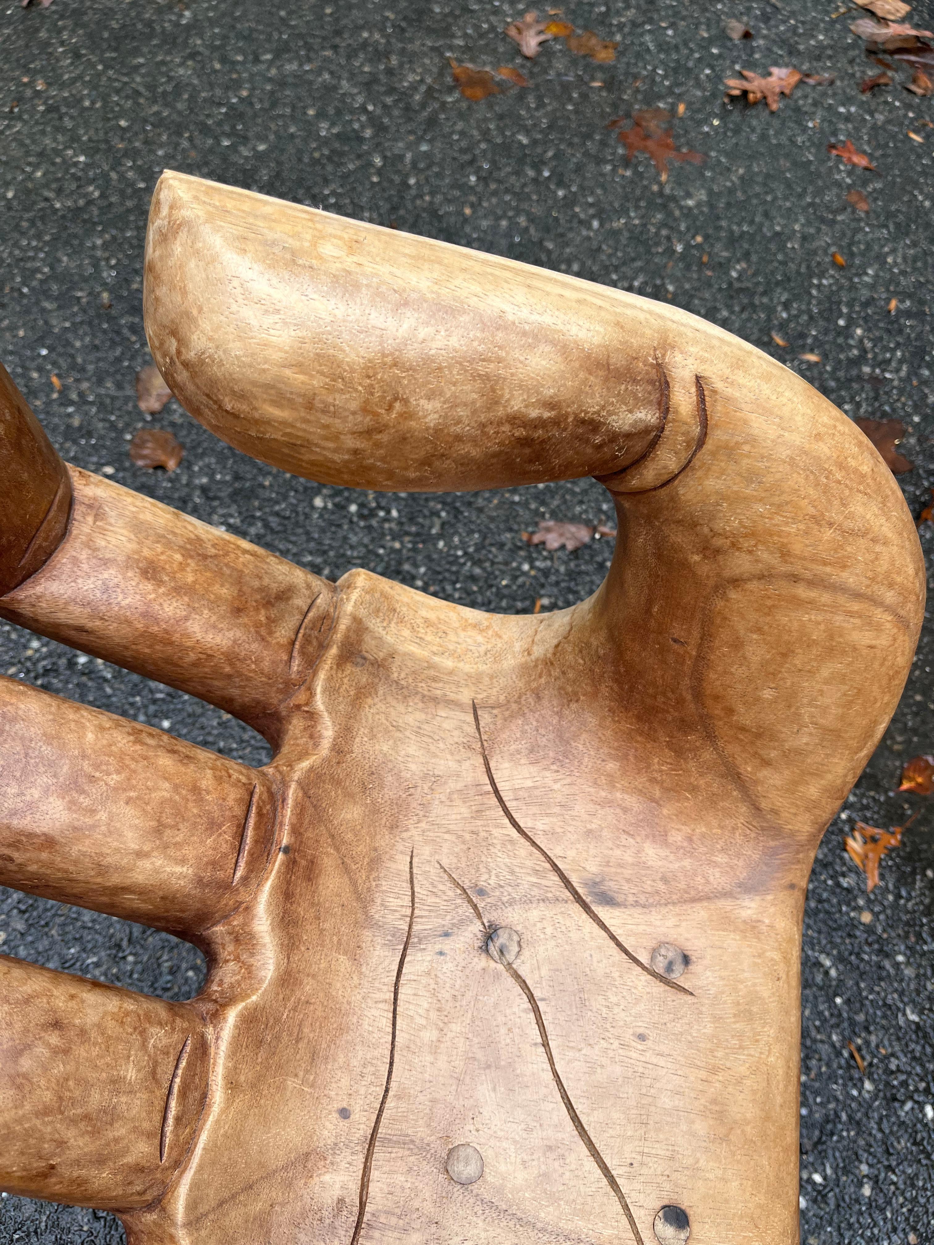 20th Century Pedro Friedeberg Style “Hand” Chair For Sale