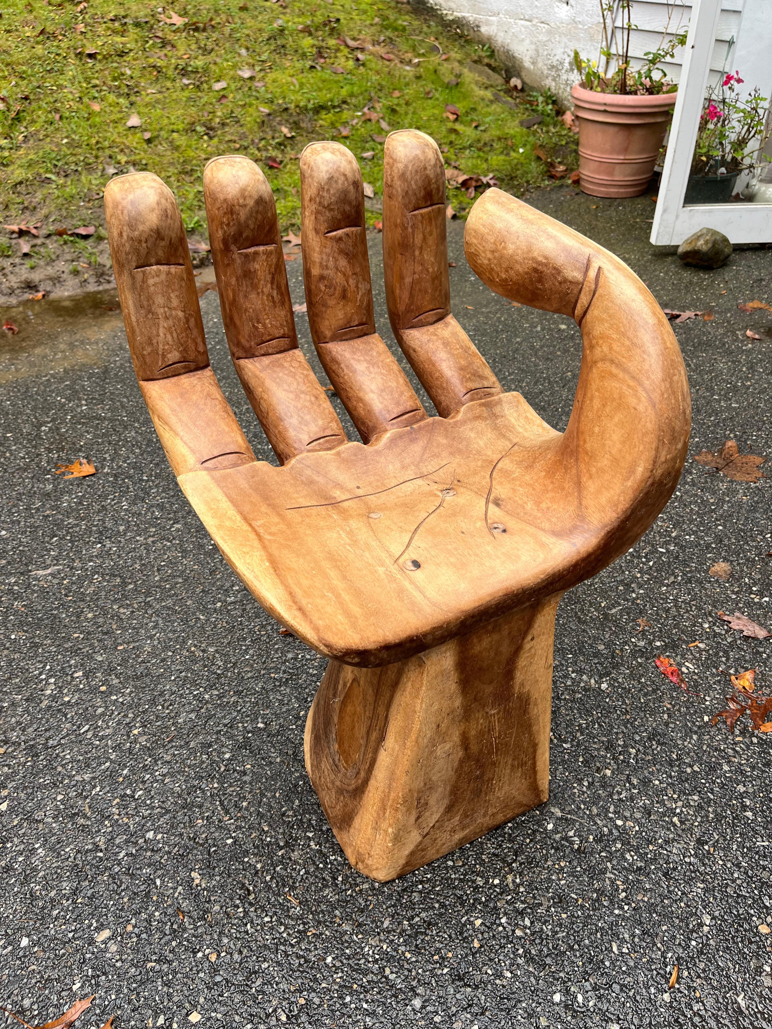 American Pedro Friedeberg Style “Hand” Chair For Sale