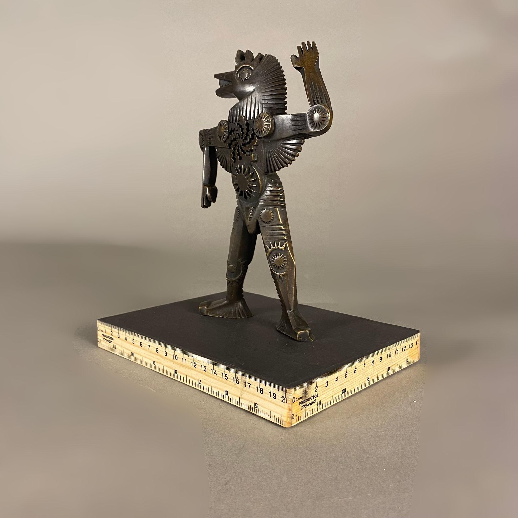 Post-Modern Pedro Friedeberg Zebra Bronze Sculpture For Sale