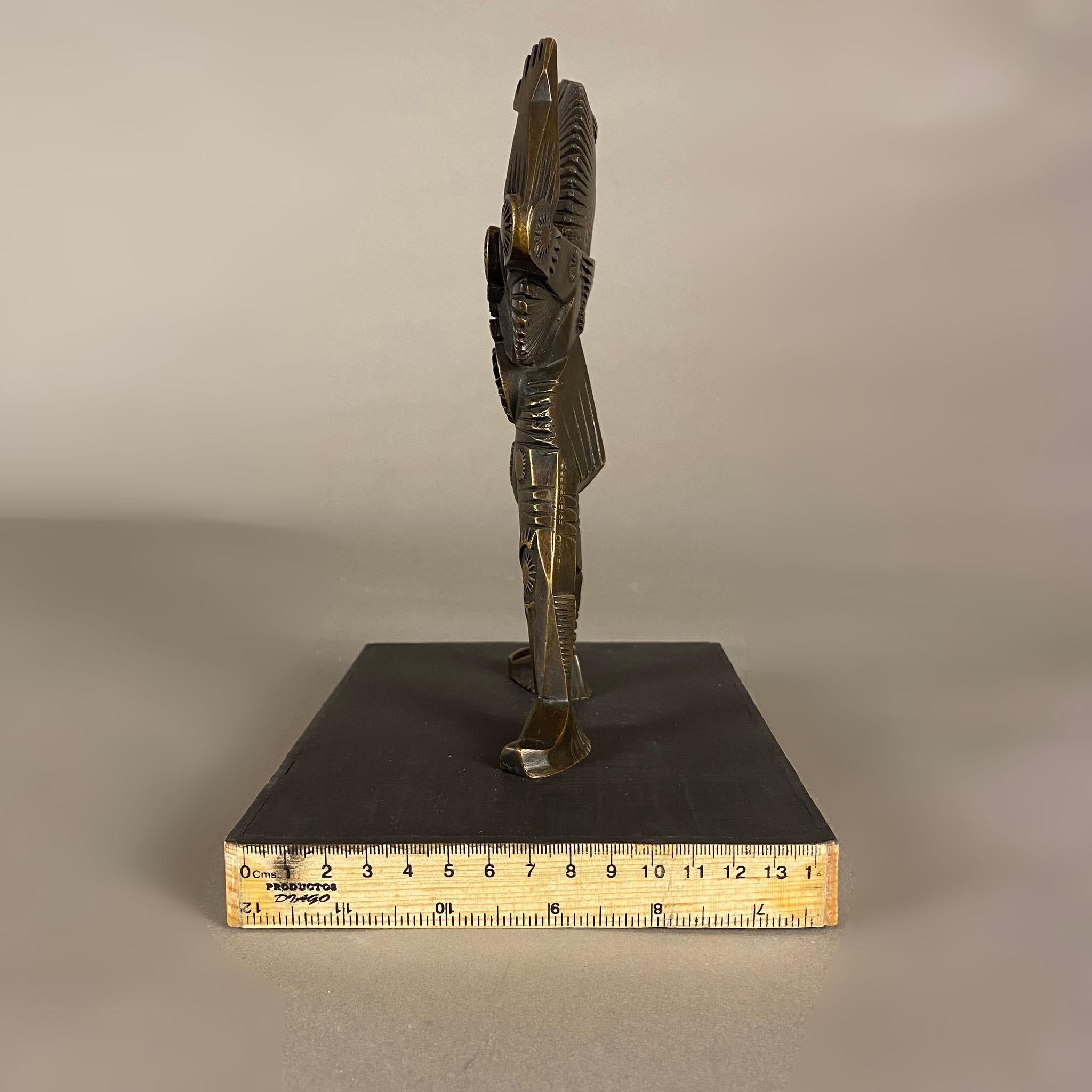 Mexican Pedro Friedeberg Zebra Bronze Sculpture For Sale