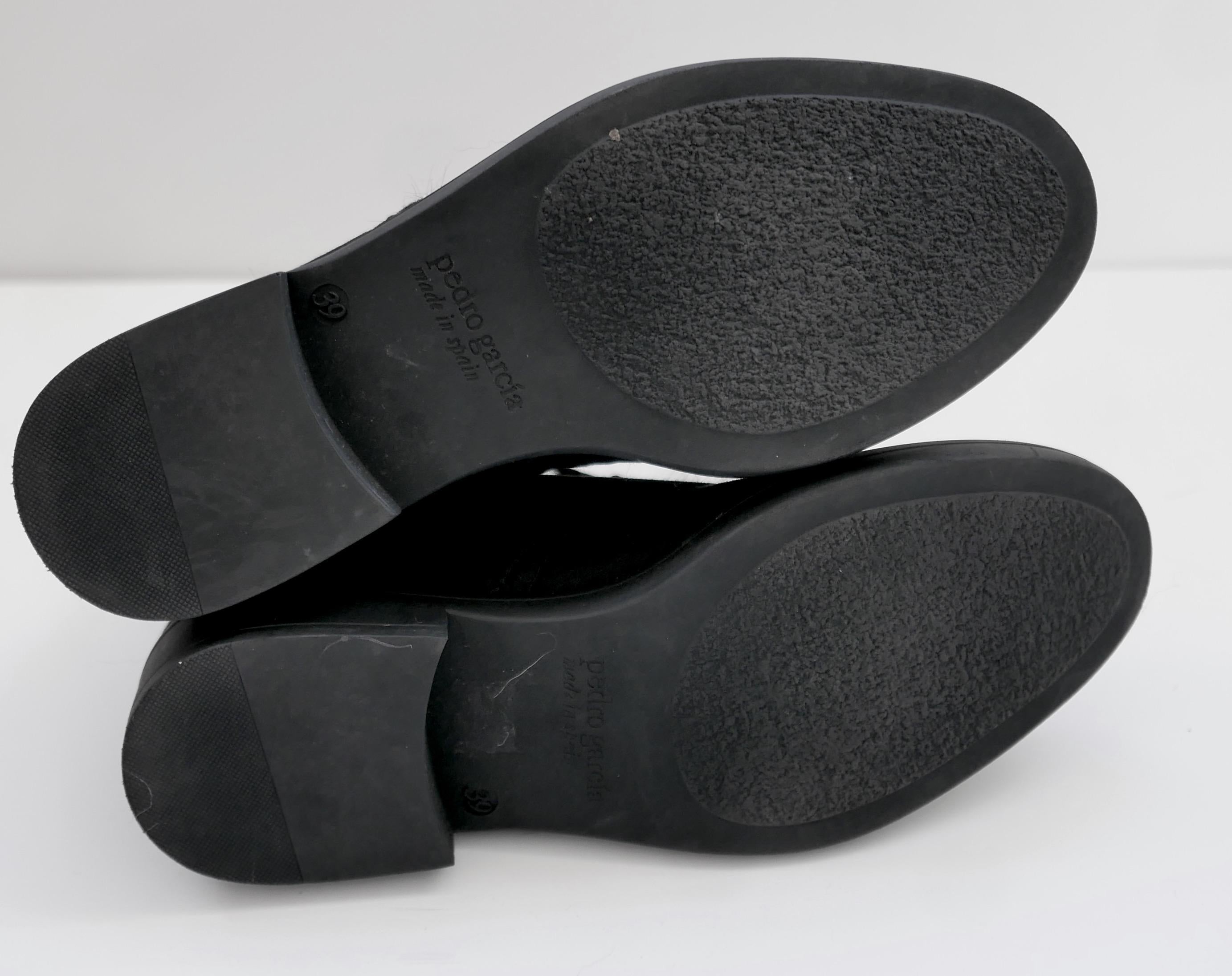 Pedro Garcia Botines Planos Forrados de Piel de Oveja Negros en venta 2