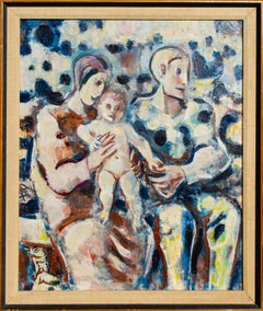Pedro Gasto Vilanova - Modernist painting of a family, dated '44