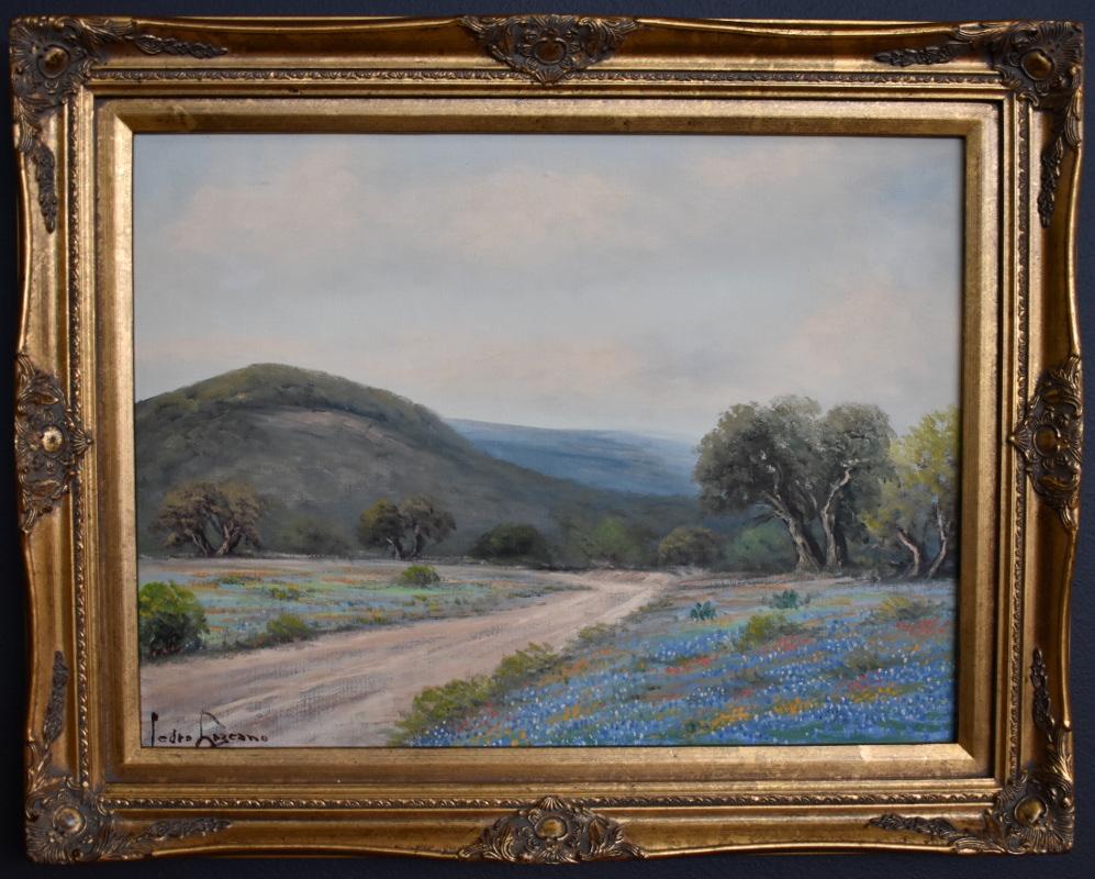 Pedro Lazcano Landscape Painting - "Bluebonnets"