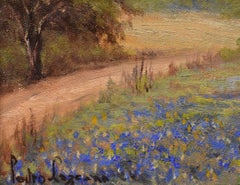 "SPRING MIX" BLUEBONNETS IN TEXAS HILL COUNTRY WILDFLOWERS